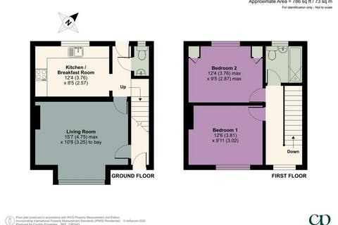 2 bedroom terraced house for sale, Avon Road, Henlow, SG16