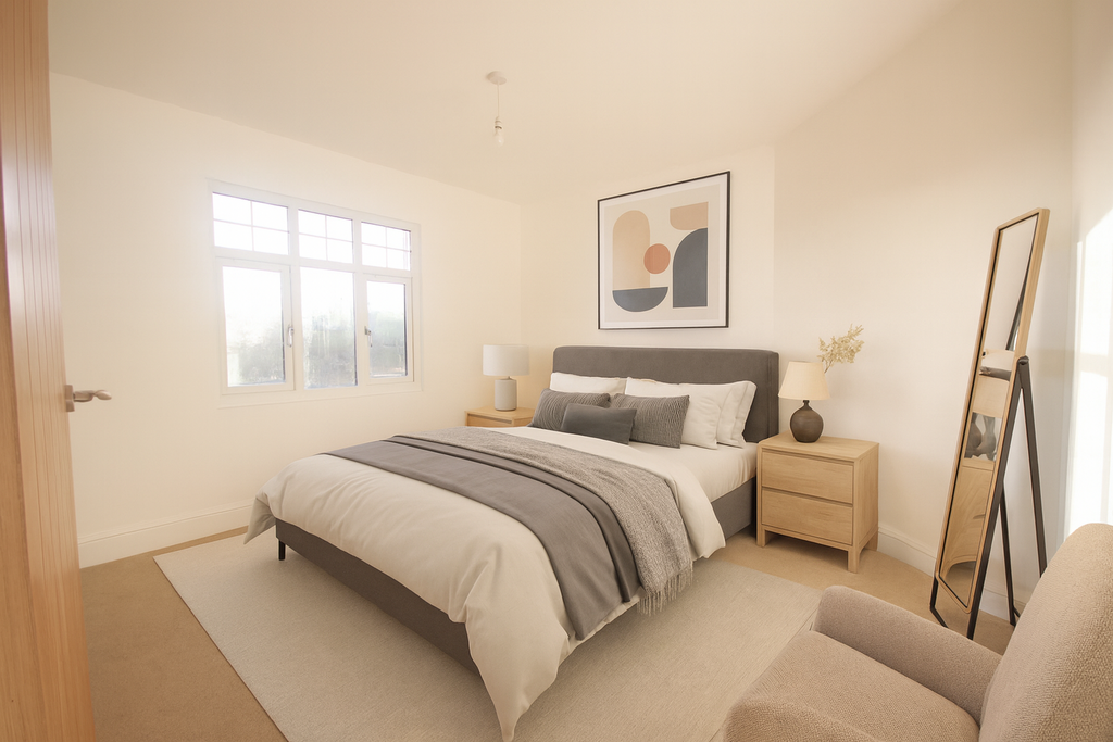 Virtual Staged bedroom
