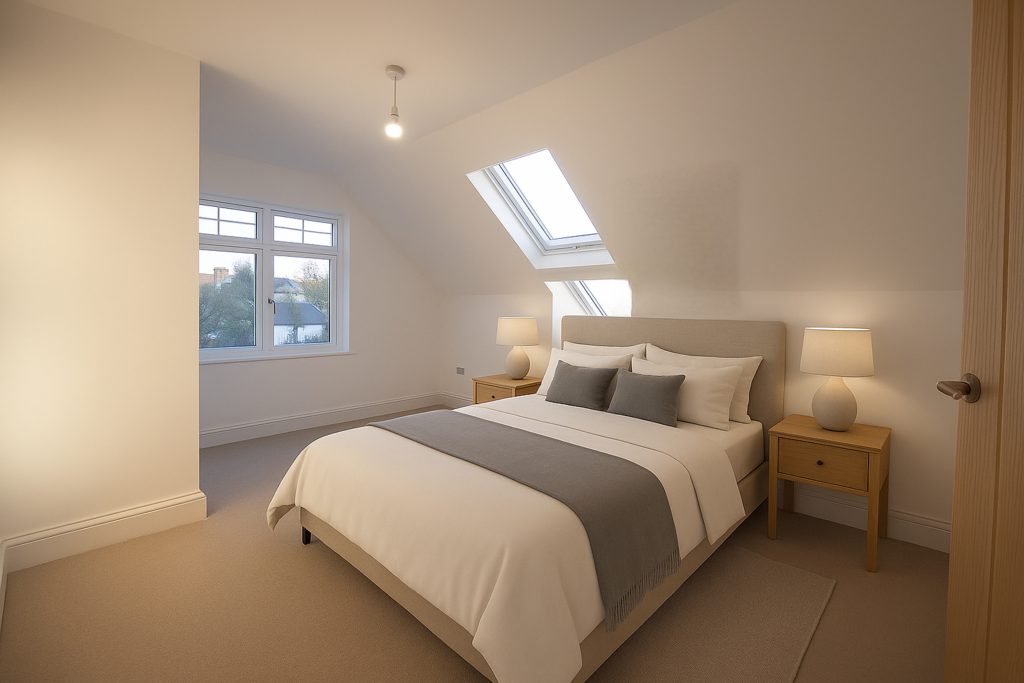 Master bedroom virtual staged