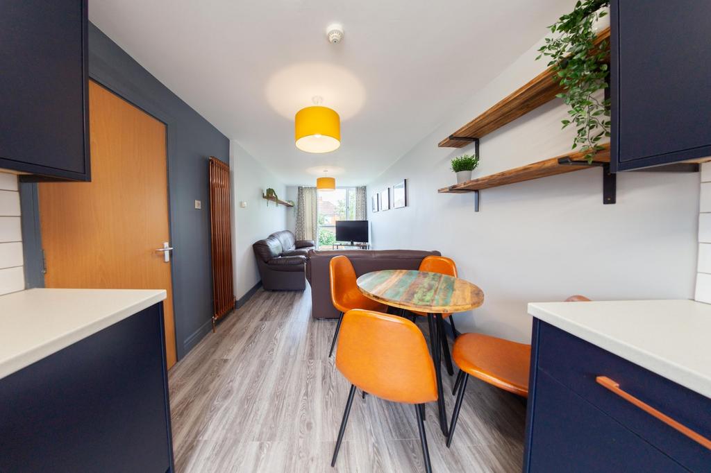 Bright, modern open-plan living and dining area...