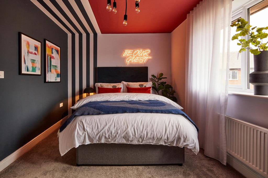 The large bedroom on the first floor has ample...