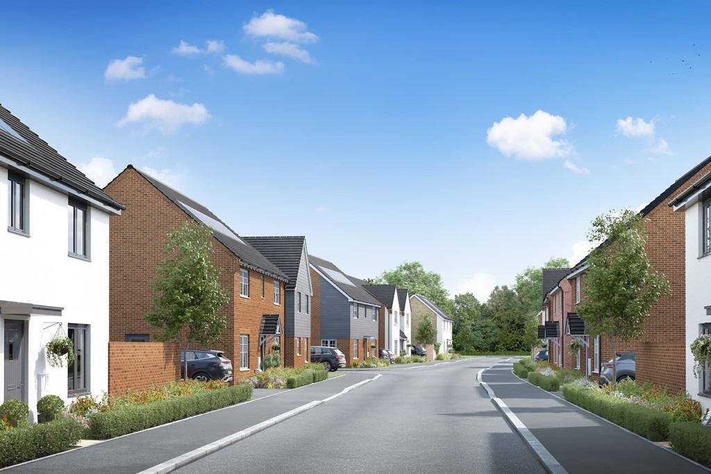 An artists impression of the road between homes...