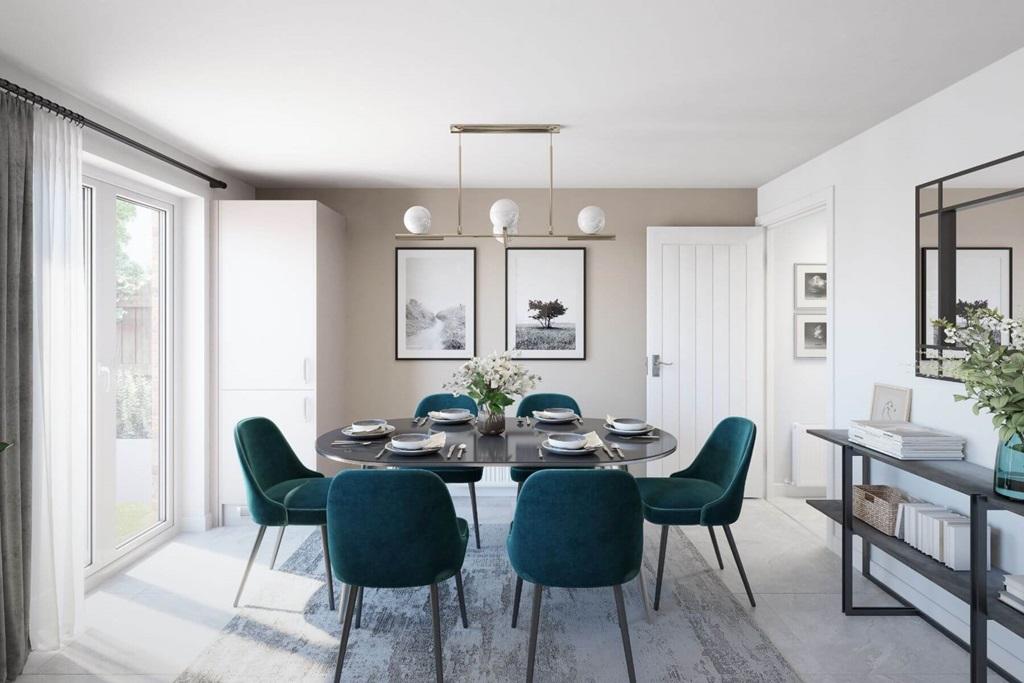 Absorb the natural light through the French doors