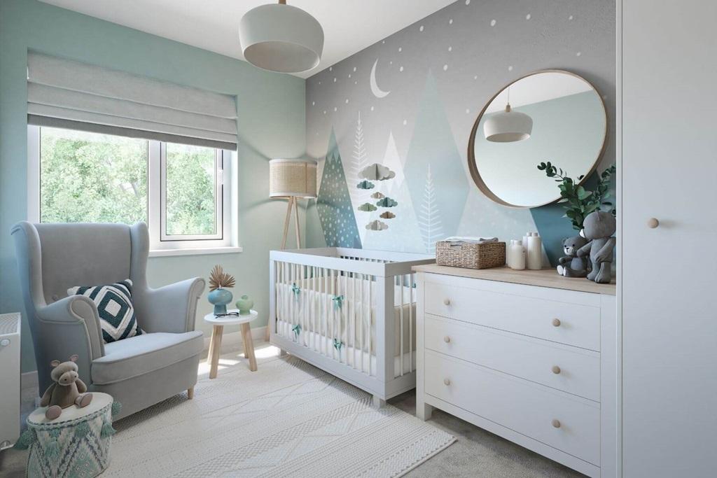 Adapt the third bedroom to a nursery or study