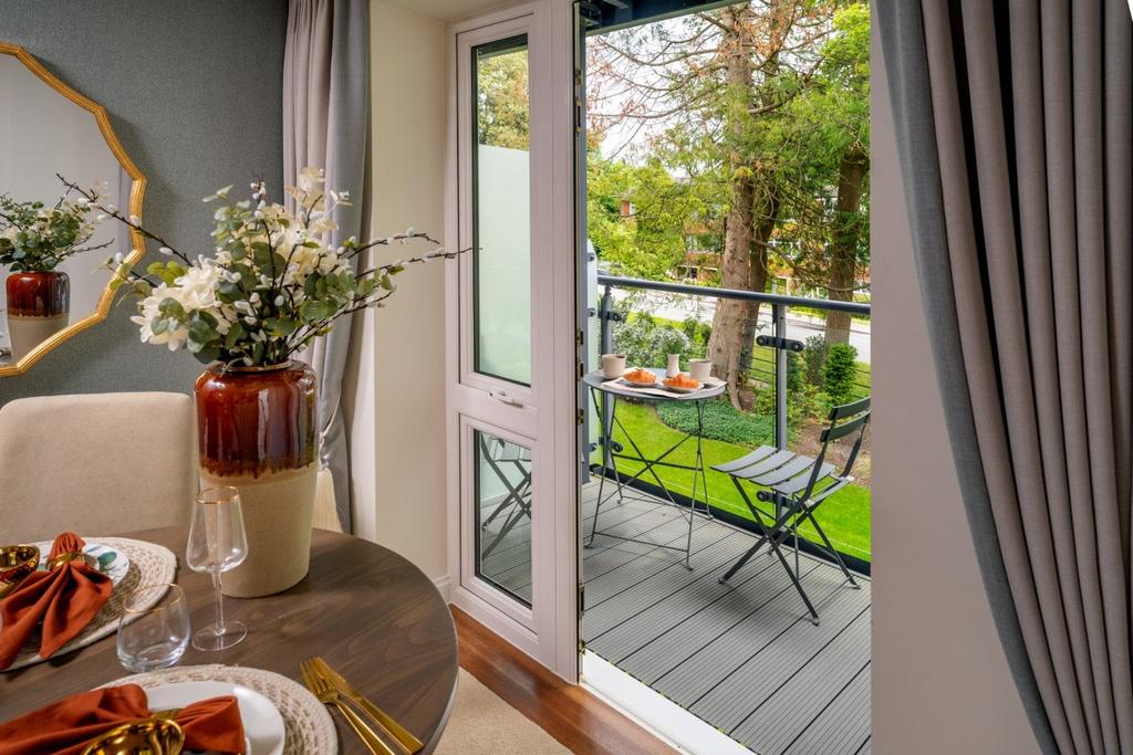 Living room with balcony