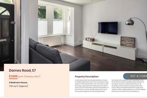 2 bedroom terraced house to rent, Dames Road, East London, E7