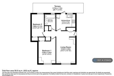 2 bedroom flat to rent, Sugar Loaf Walk, London, E2