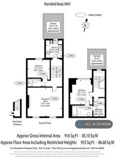 2 bedroom flat to rent, Mansfield Road, London, NW3