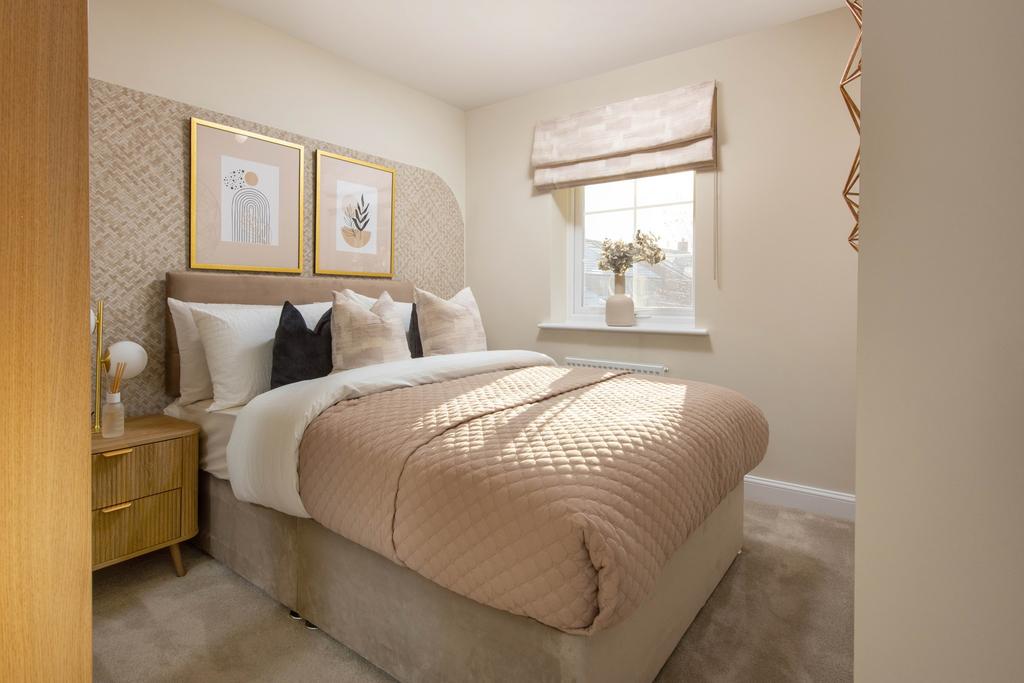 Internal image of the double bedroom in the...