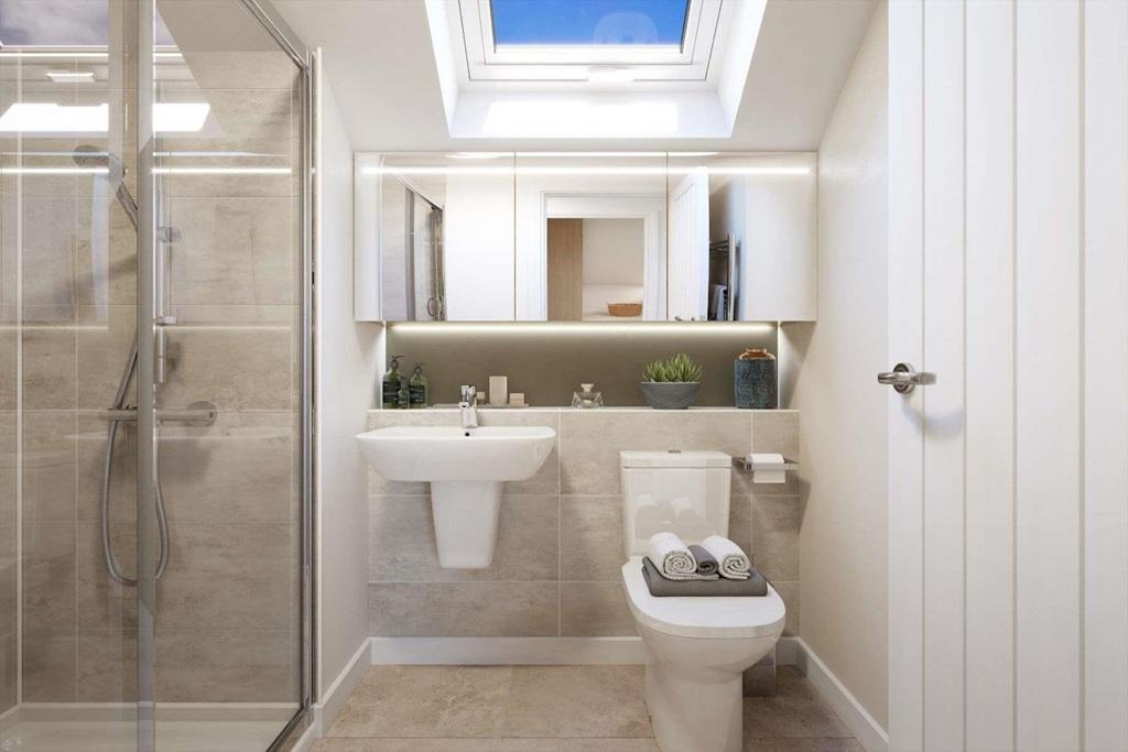 Handy shower room on the top floor