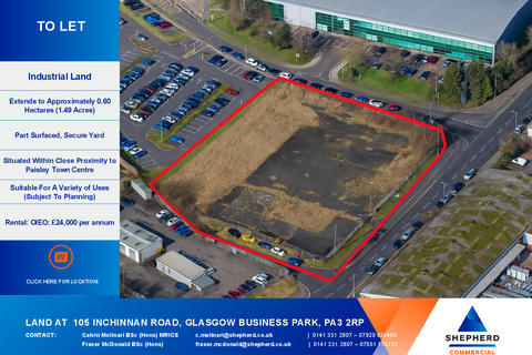 Land to rent, Inchinnan Rd Paisley PA3 2RP