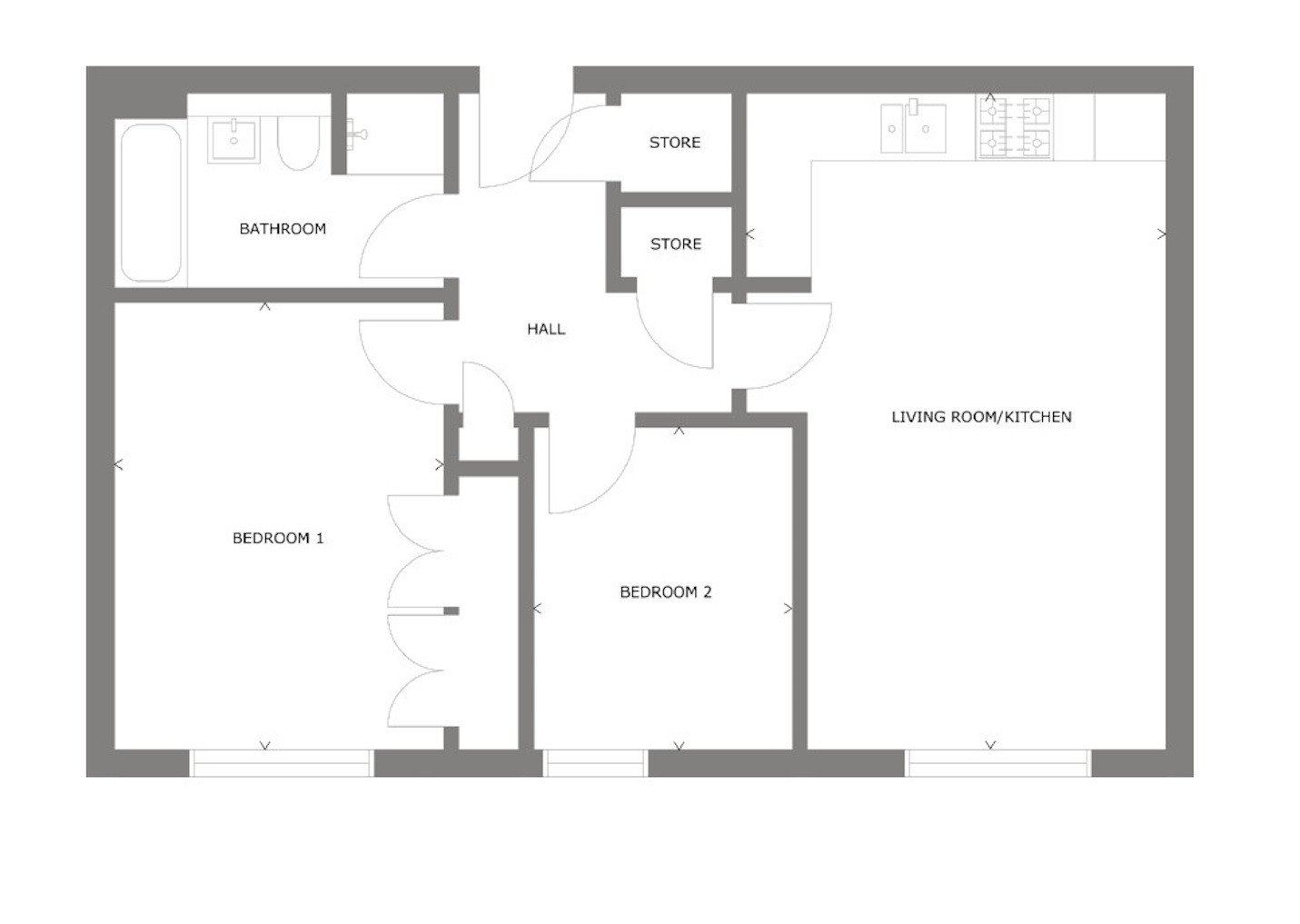 2 bedroom apartment for sale - Floor Plan