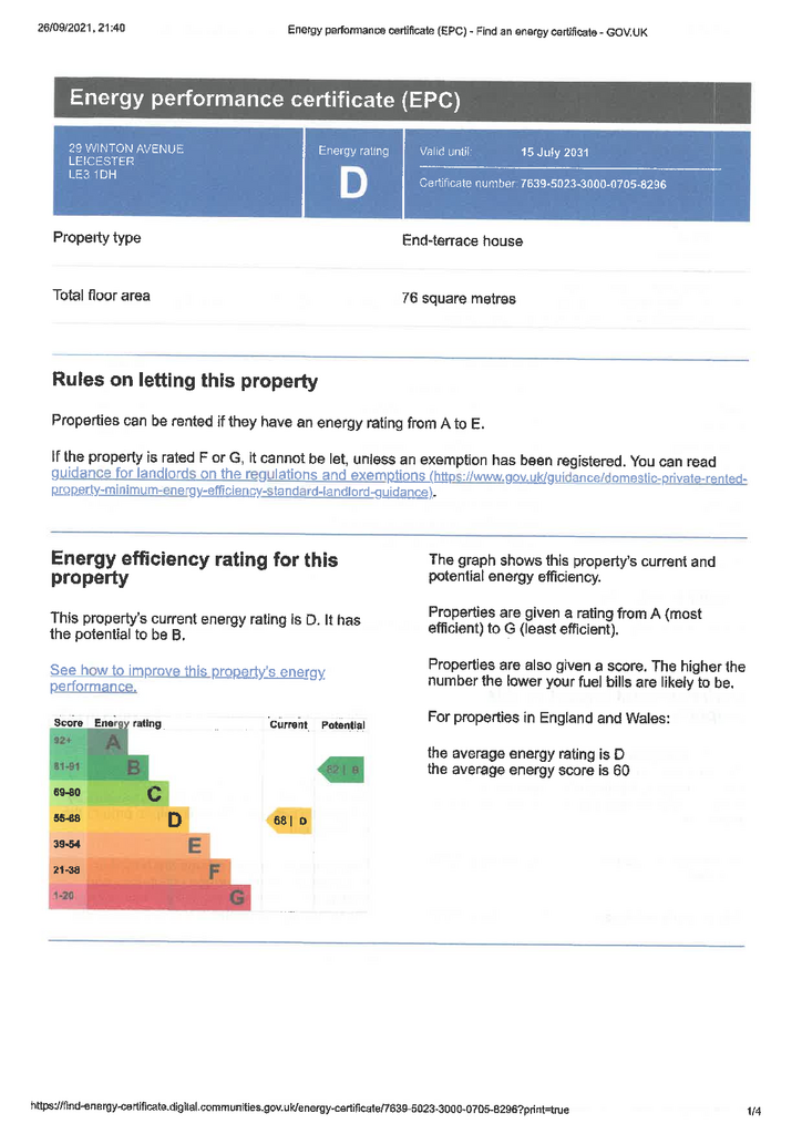 Energy Performance Certificate