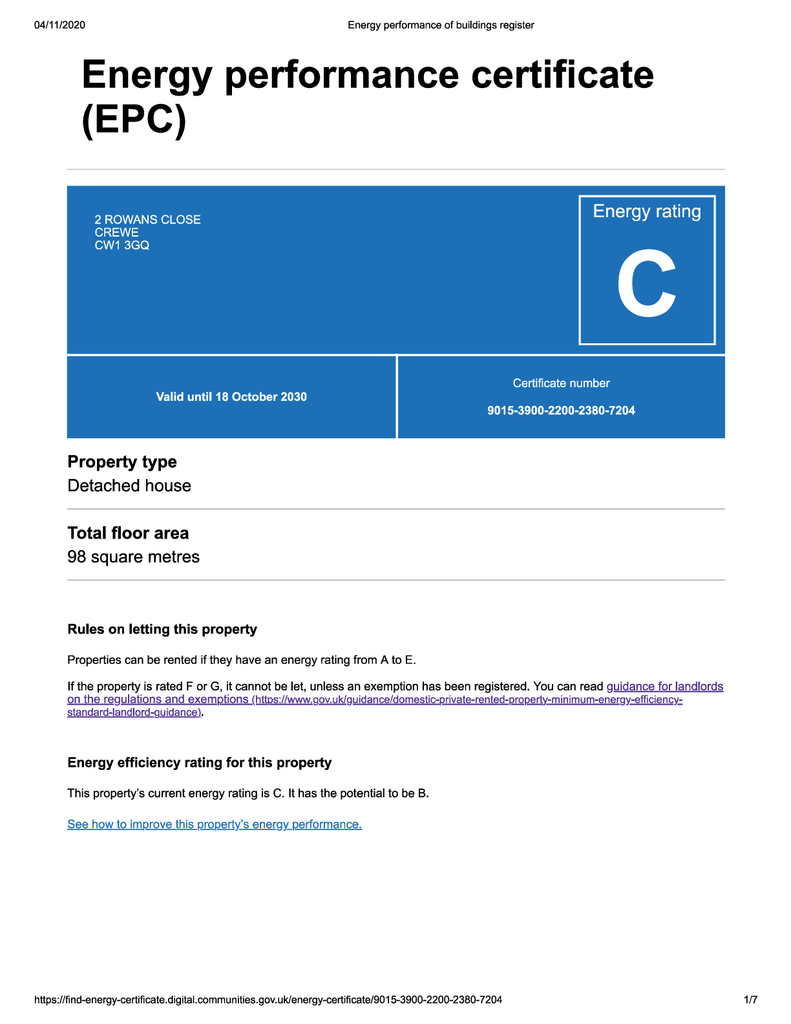 Energy Performance Certificate