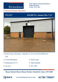 Warehouse to rent, Edison Courtyard Corby NN17 4LS