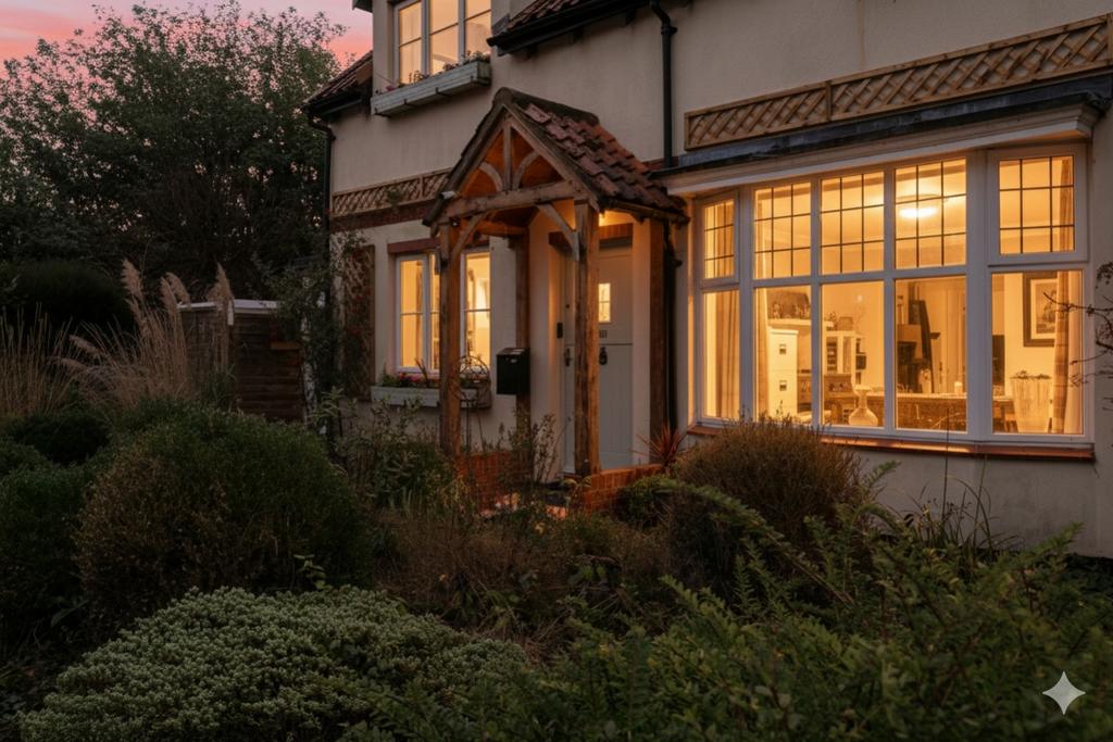 A stylish and elegant entrance that immediately we