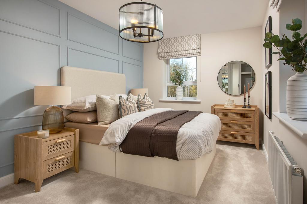 Internal image of the double bedroom in the...