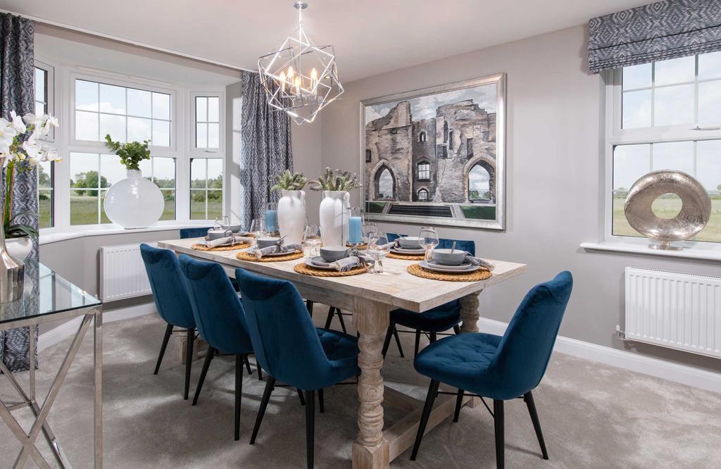 Spacious dining room