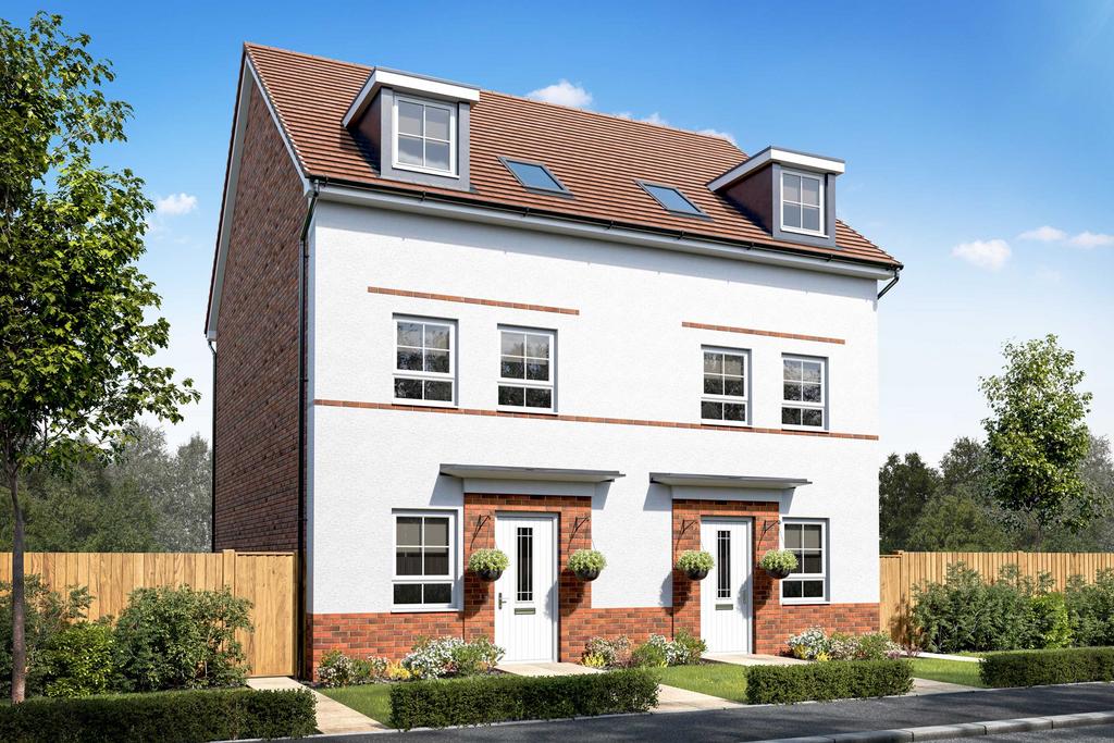 Exterior CGI view of our 3 bed Norbury home in...