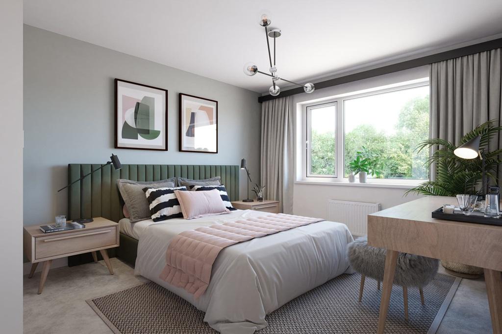 Plenty of space for a king size bed &amp; ample...