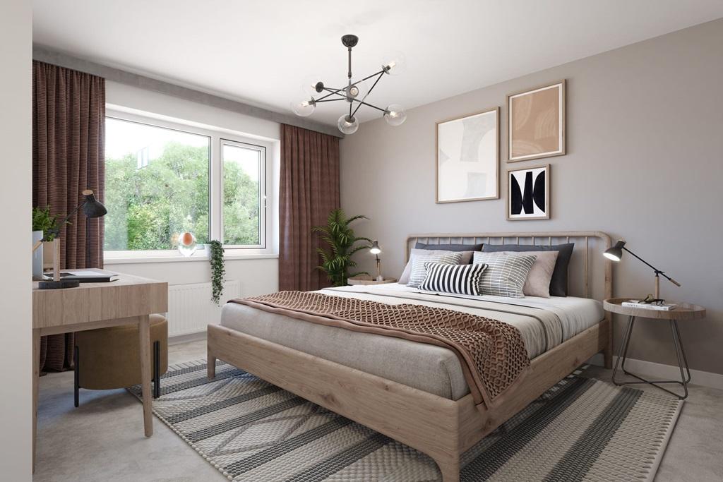 Double bedroom with plenty of storage space