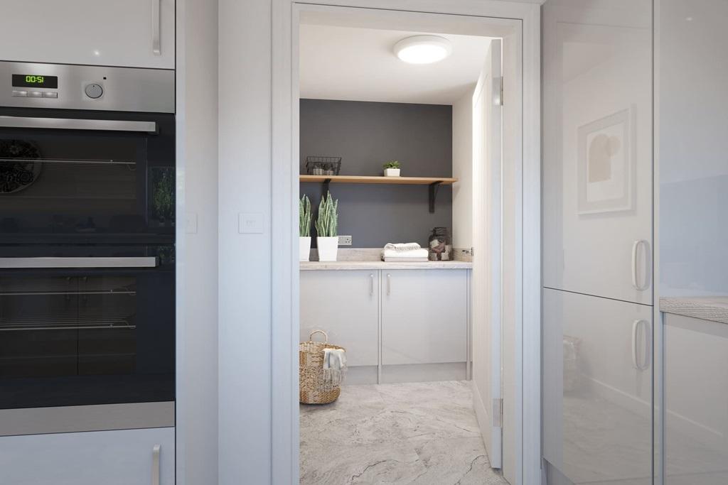 Handy utility room just off the kitchen