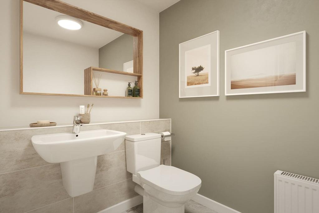 Convenient downstairs cloakroom