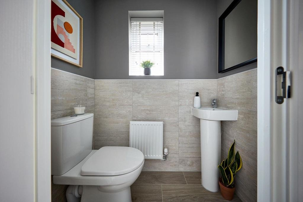 There's a downstairs cloakroom for convenience