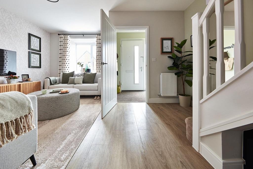 The inviting and spacious lounge offers space...