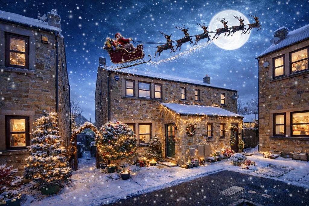 Snowy Christmas Eve with Santa's sleigh.png