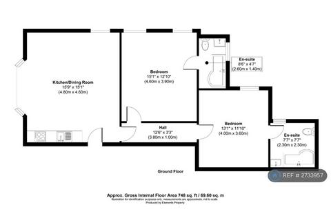 2 bedroom flat to rent, Gorsey Road, Nottingham, NG3