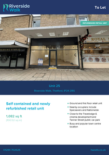 Retail property (high street) to rent, 23-43 Riverside Walk Thetford IP24 2BB