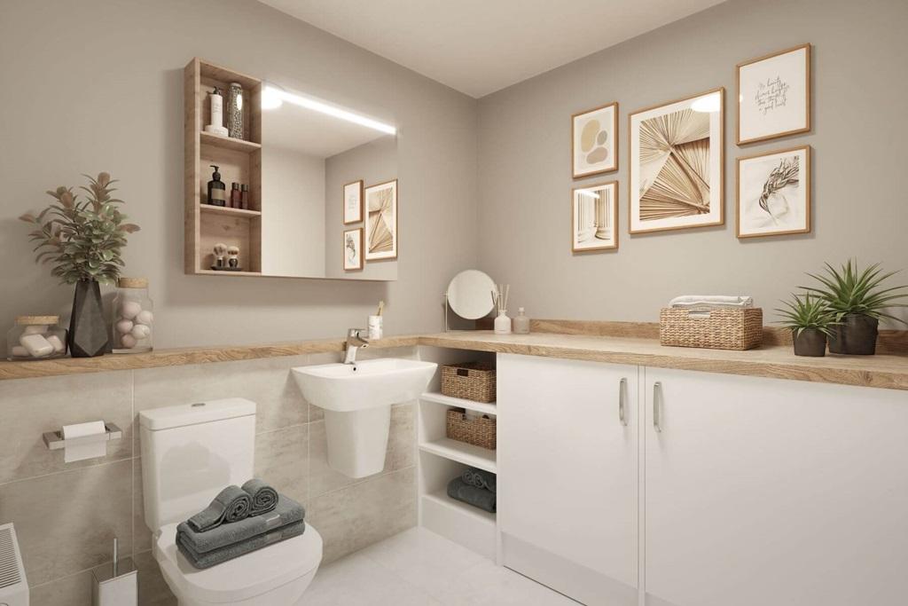 Downstairs toilet with extra storage