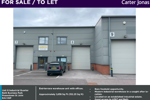 Warehouse for sale, Foxcote Ave Bath BA2 8SF