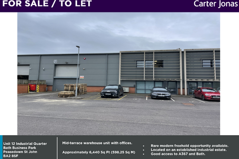 Warehouse for sale, Foxcote Ave Bath BA2 8SF