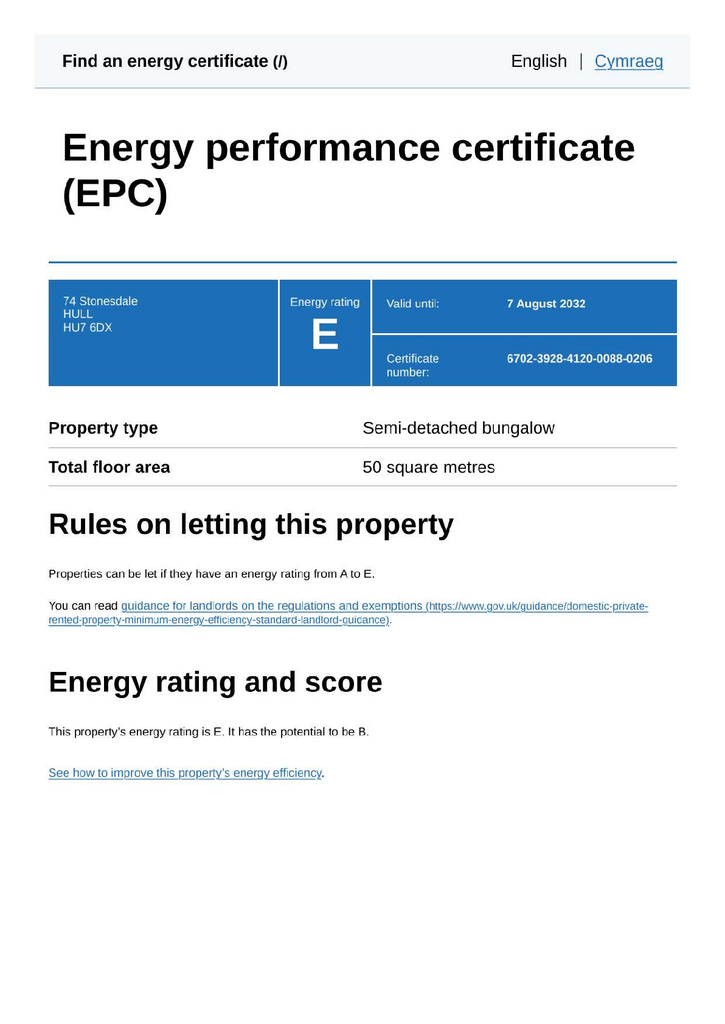 EPC Certificate