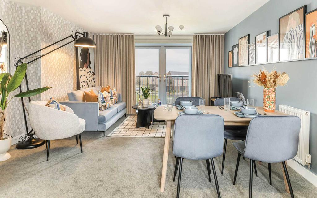Kitchen/Living/Dining Area