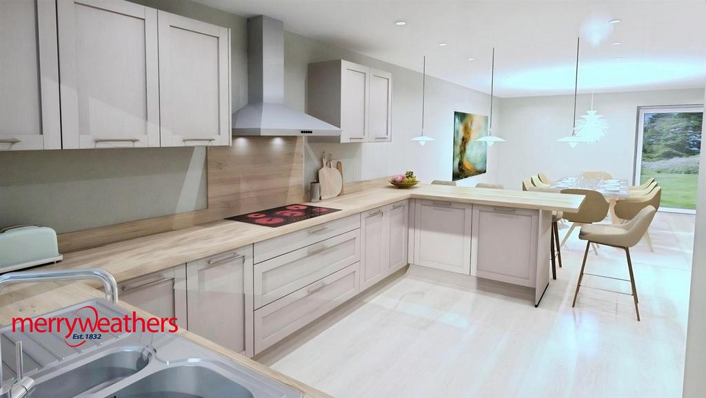 'l' shaped living kitchen