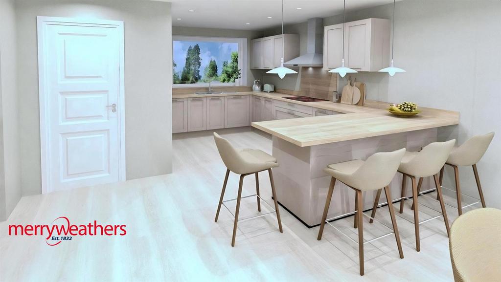 'l' shaped living kitchen
