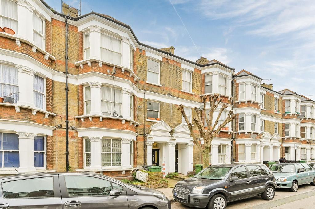 Terraced house exterior, parking