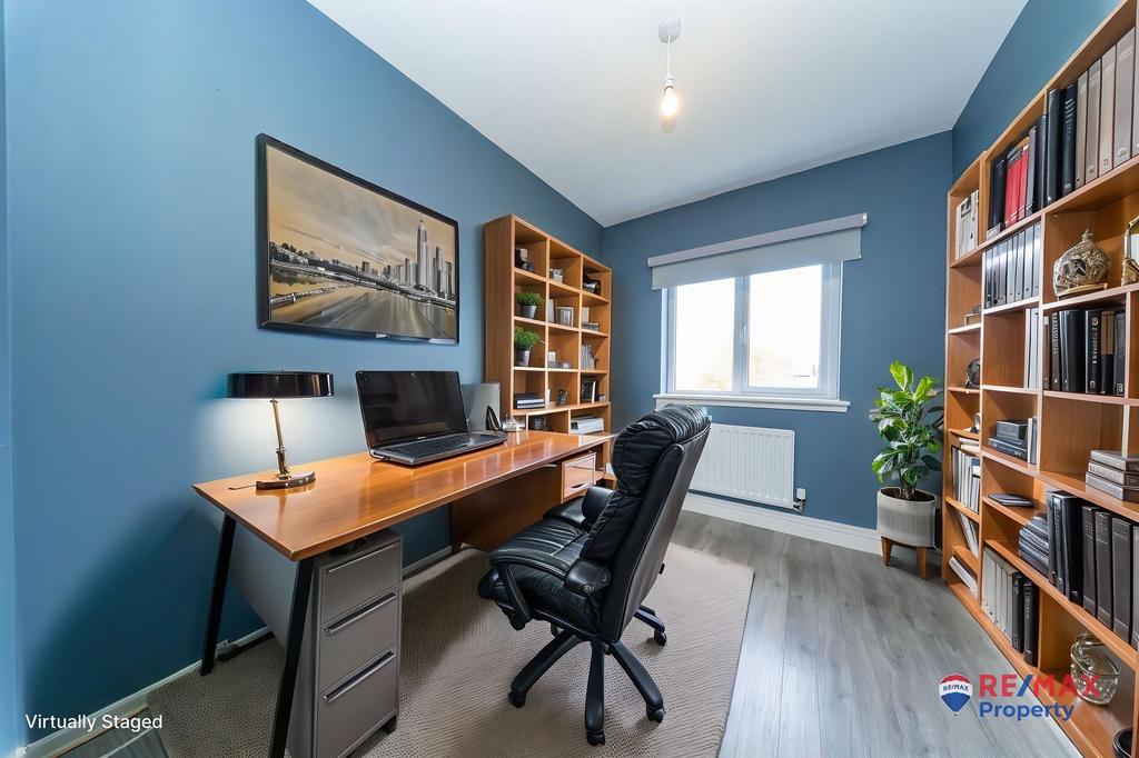 Virtually Staged Bedroom Five / Office