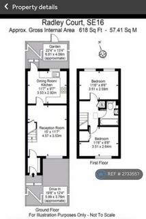 2 bedroom terraced house to rent, Radley Court, London, SE16