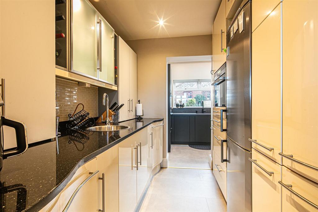 Galley kitchen area