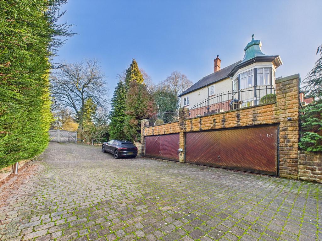 Driveway and Twin Double Garages