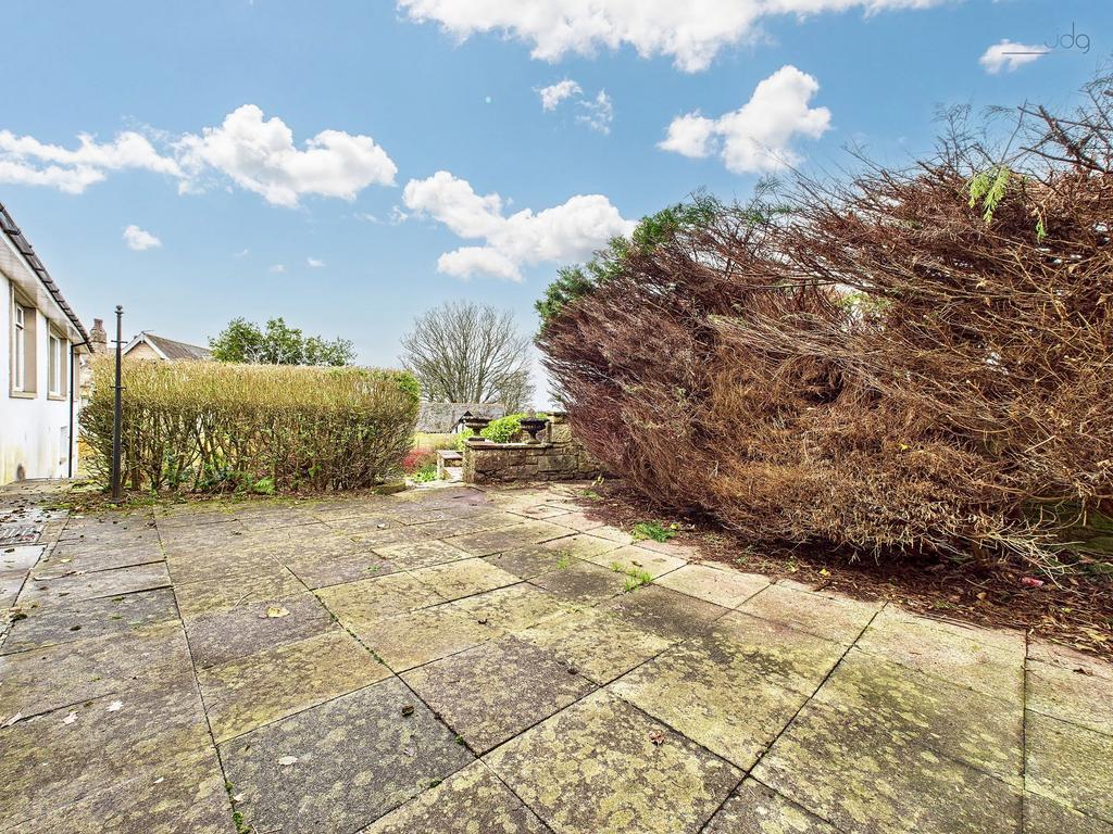 Wrap around Garden with great views and flagged...