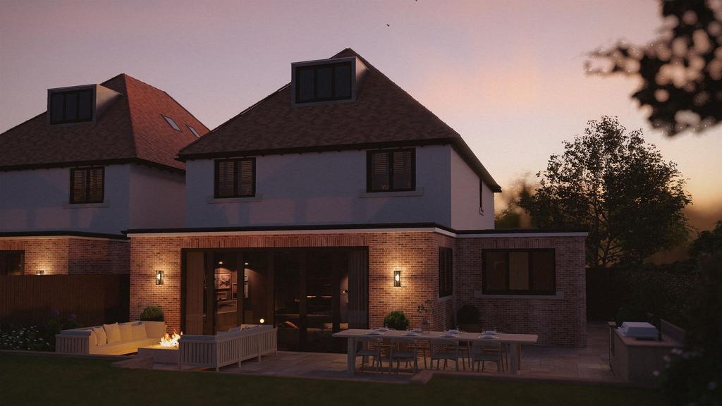Dusk Rear Elevation  - AI Generated –...