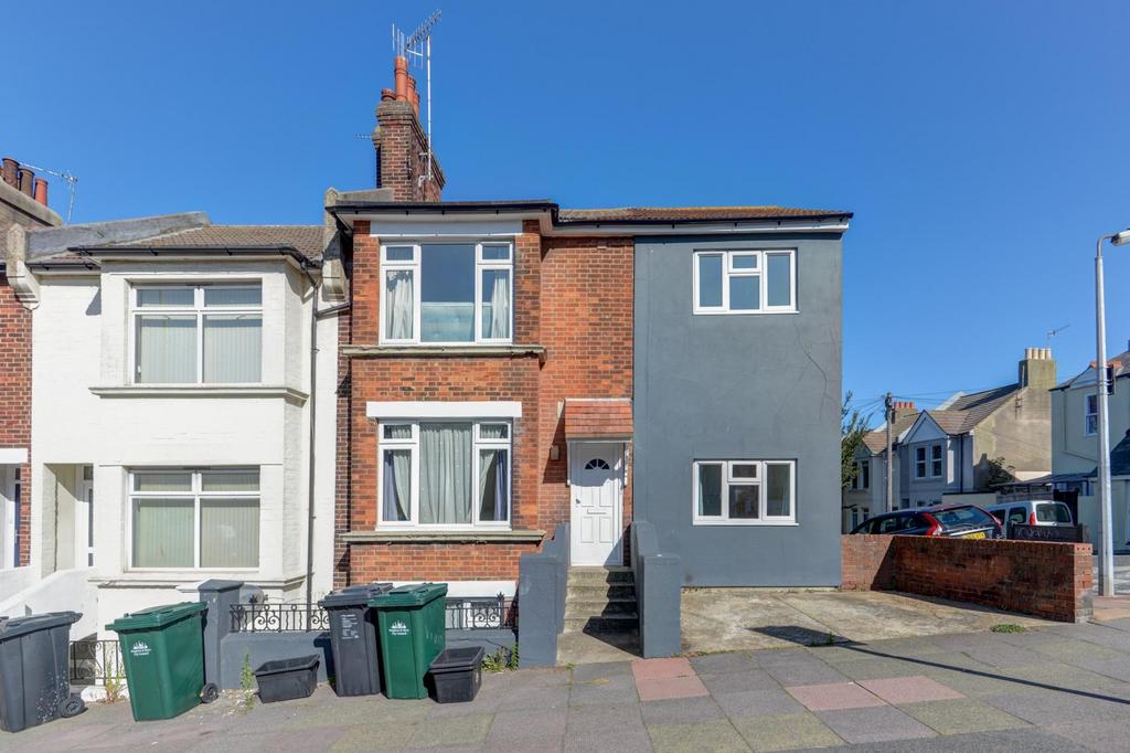 A clear view of the front exterior of a residen...