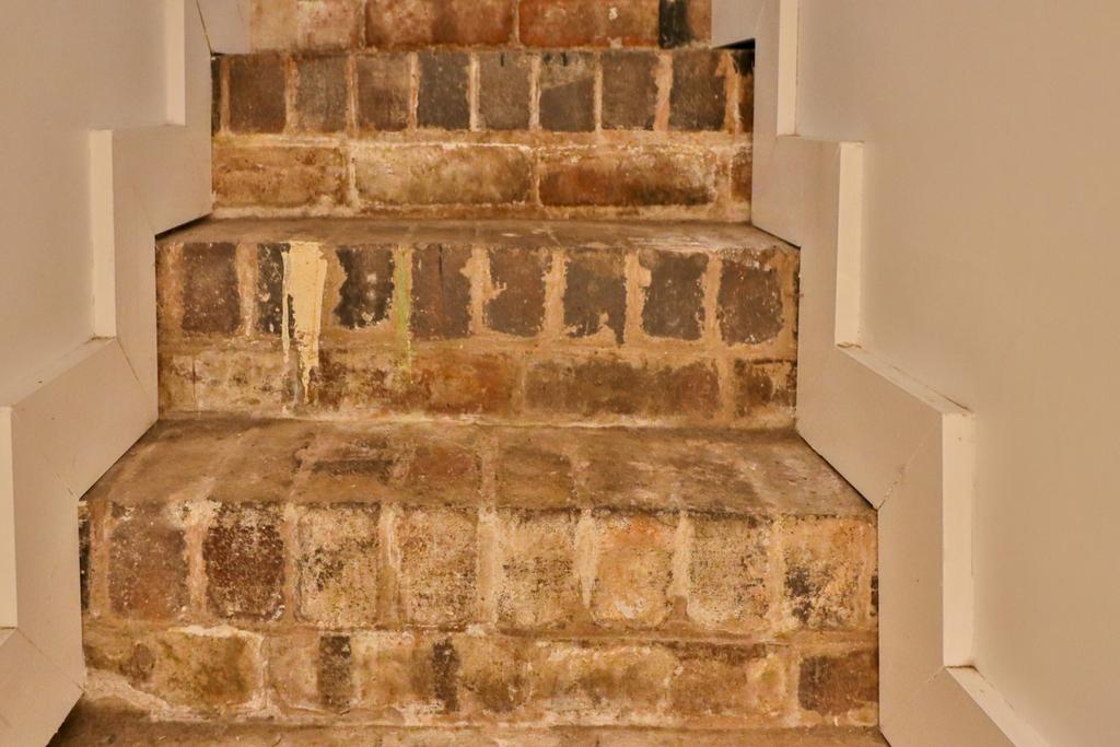 Refurbished original basement stairs