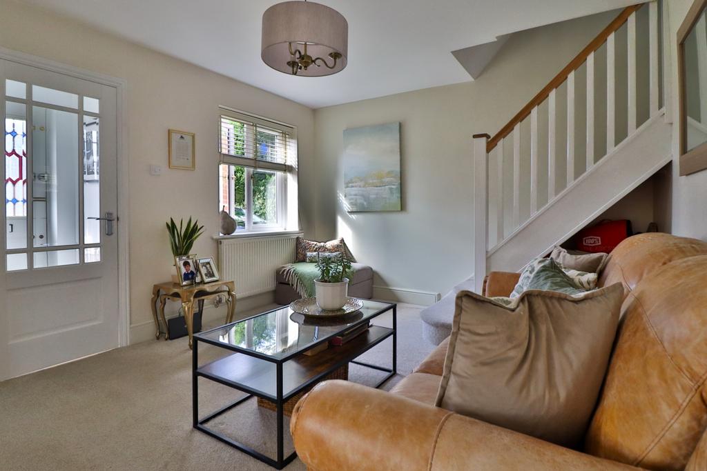 Tasteful Lounge and Open Stairs