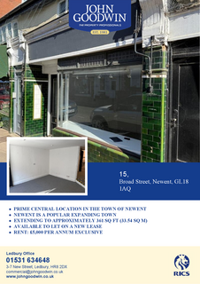 Retail property (high street) to rent, 15 Broad St Newent GL18 1AQ